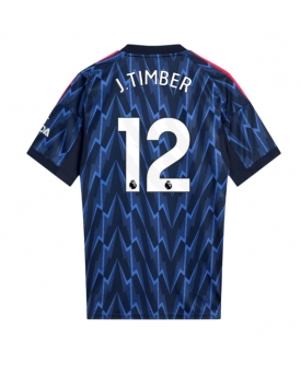 Arsenal Jurrien Timber #12 Maglia Gara Trasferta Repliche 2025-26 Maniche Corte